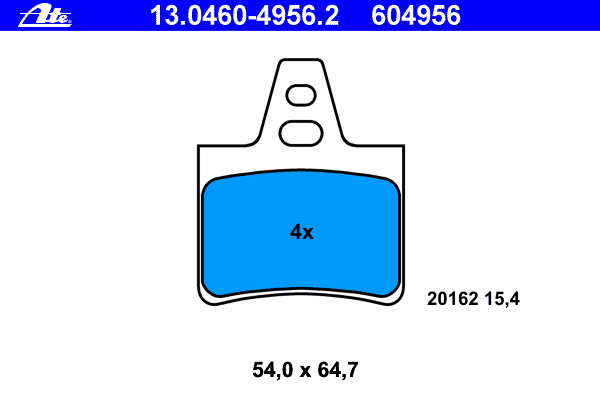 Тормозные колодки ATE 13.0460-4956.2