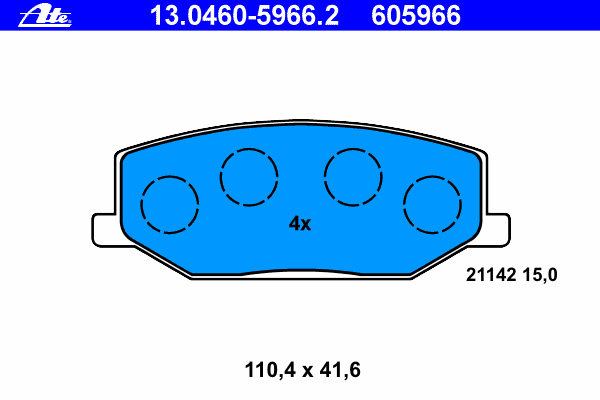 Тормозные колодки ATE 13.0460-5966.2