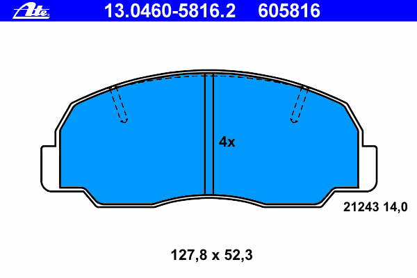 Тормозные колодки ATE 13.0460-5816.2