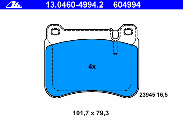Тормозные колодки ATE 13.0460-4994.2