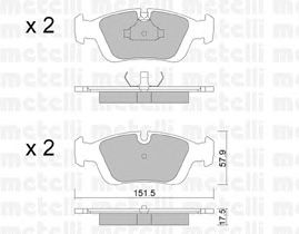 Тормозные колодки METELLI 22-0124-0