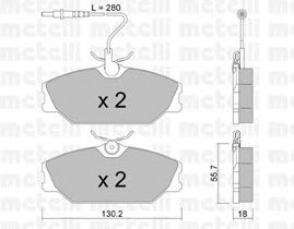 Тормозные колодки METELLI 22-0142-0