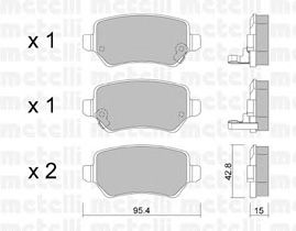 Тормозные колодки METELLI 22-0542-0