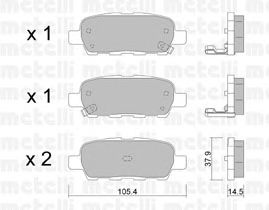 Тормозные колодки METELLI 22-0612-0