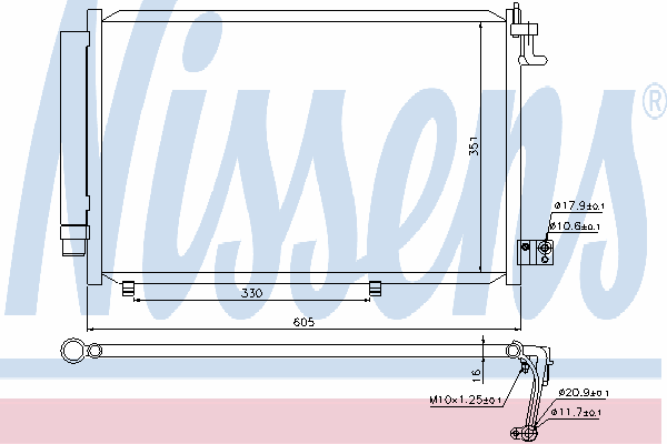 Радиатор кондиционера NISSENS 940108