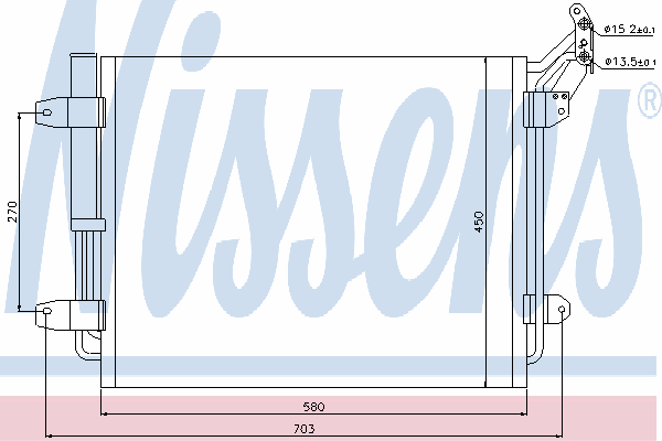Радиатор кондиционера NISSENS 940138