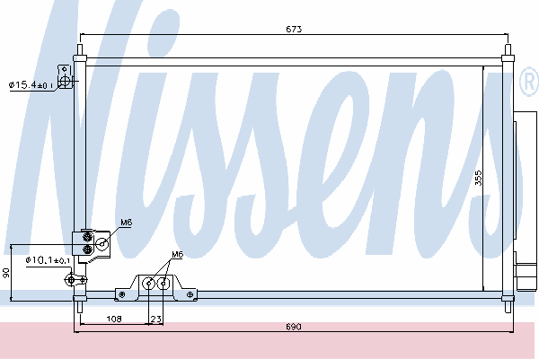 Радиатор кондиционера NISSENS 94788