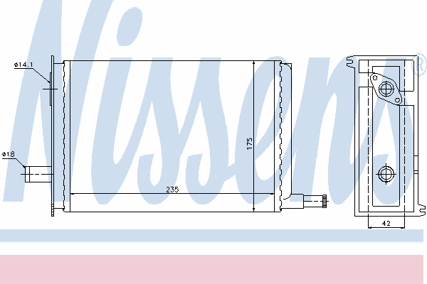 Радиатор отопителя NISSENS 73330