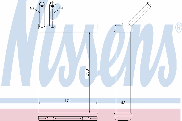 Радиатор отопителя NISSENS 73642
