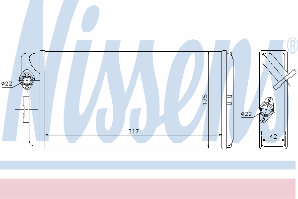 Радиатор отопителя NISSENS 72035