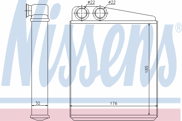 Радиатор отопителя NISSENS 70228