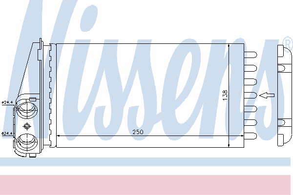 Радиатор отопителя NISSENS 72945