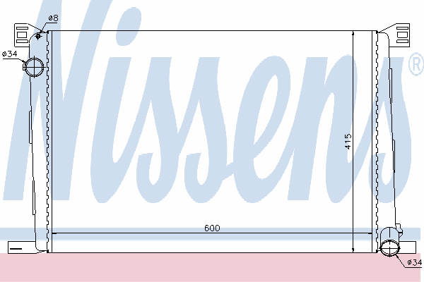 Радиатор, охлаждение двигателя NISSENS 69706