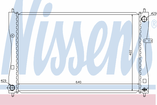 Радиатор, охлаждение двигателя NISSENS 68184