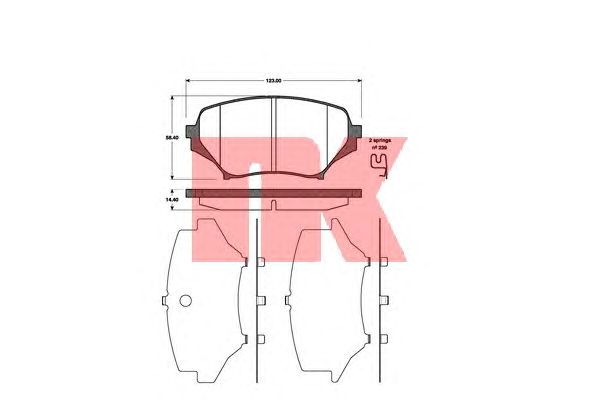 Тормозные колодки NK 223252