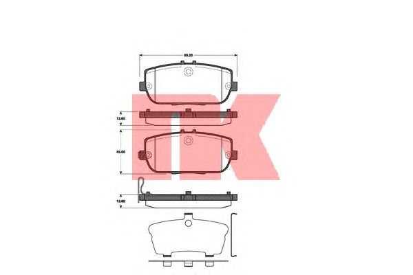 Тормозные колодки NK 223253