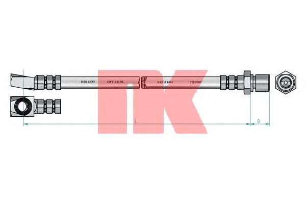 Тормозной шланг NK 853645