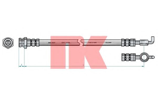 Тормозной шланг NK 853215