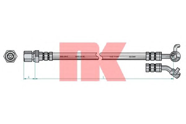 Тормозной шланг NK 855010