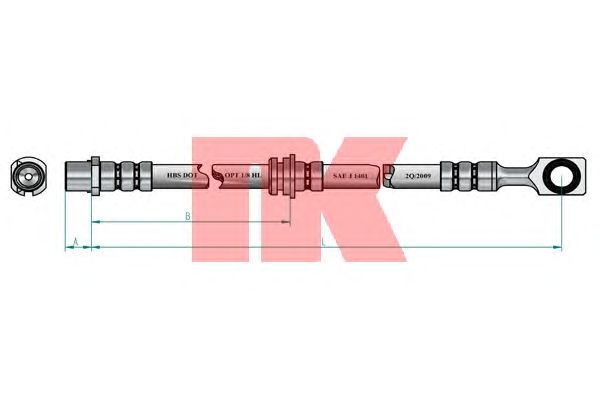 Тормозной шланг NK 853664