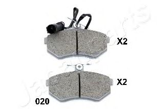 Тормозные колодки JAPANPARTS PA-020AF