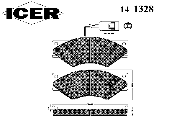 Гальмівні колодки ICER 141328