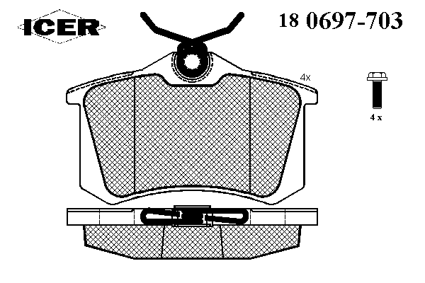 Тормозные колодки ICER 180697-703