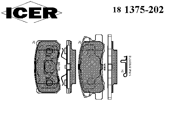 Тормозные колодки ICER 181375-202