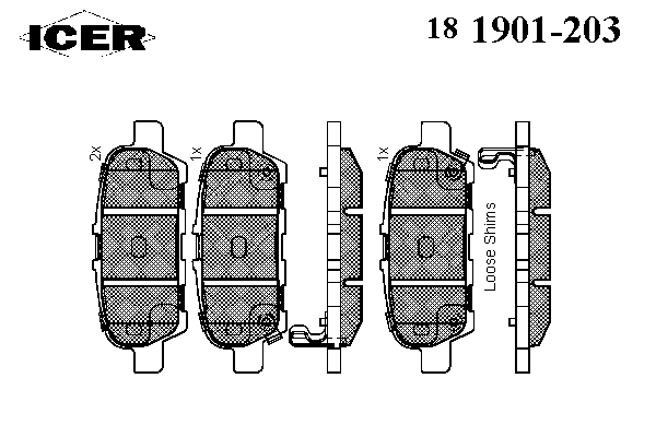 Тормозные колодки ICER 181901-203