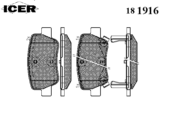 Гальмівні колодки ICER 181916
