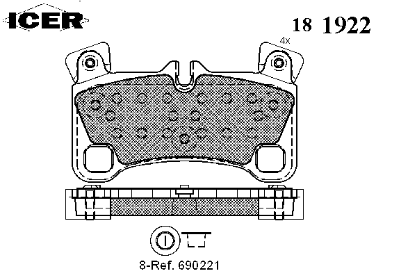 Тормозные колодки ICER 181922
