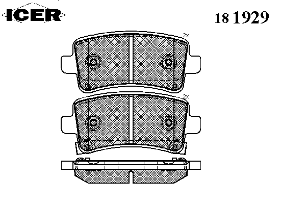 Гальмівні колодки ICER 181929
