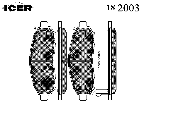 Тормозные колодки ICER 182003