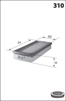 Воздушный фильтр MECAFILTER ELP3504