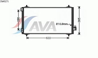 Радиатор кондиционера AVA QUALITY COOLING CNA5271