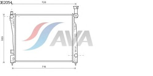 Радиатор, охлаждение двигателя AVA QUALITY COOLING JE2054