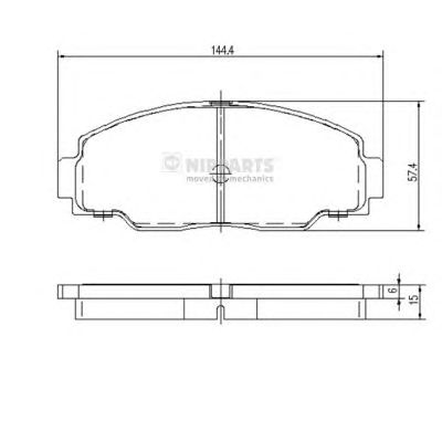 Тормозные колодки NIPPARTS J3602079