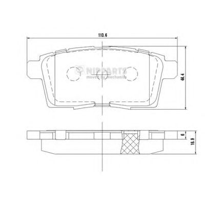 Тормозные колодки NIPPARTS N3613024
