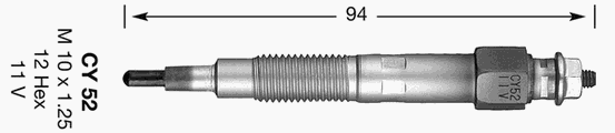 Свеча накала NGK 3017