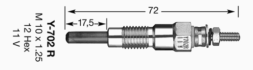 Свеча накала NGK Y702R