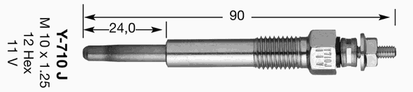 Свеча накала NGK Y710J