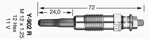 Свеча накала NGK Y-924J