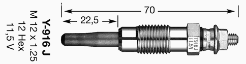 Свеча накала NGK 5906