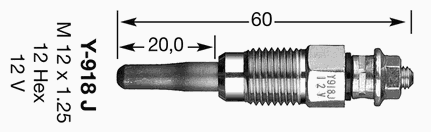 Свеча накала NGK 6285