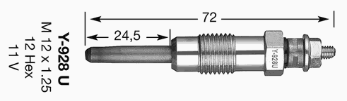 Свеча накала NGK 4389