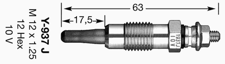 Свеча накала NGK Y-937J