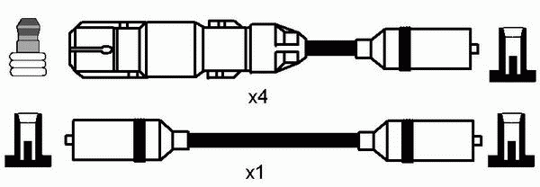 Комплект высоковольтных проводов NGK RCVW230