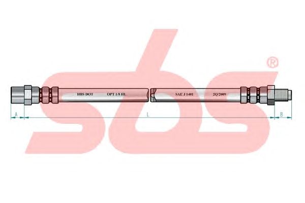 Тормозной шланг sbs 1330854827
