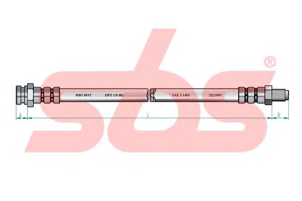 Тормозной шланг sbs 1330852363