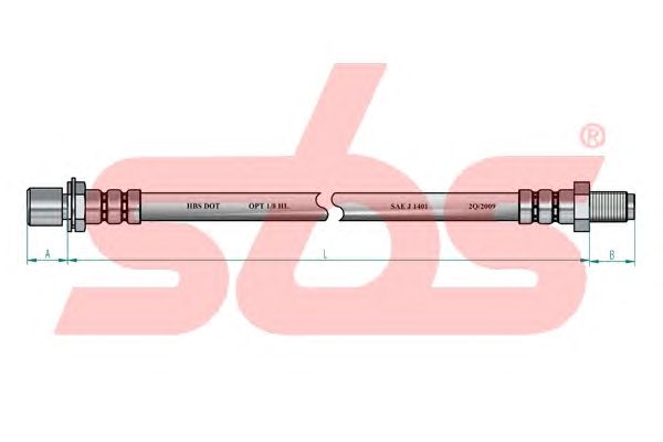 Тормозной шланг sbs 1330859927